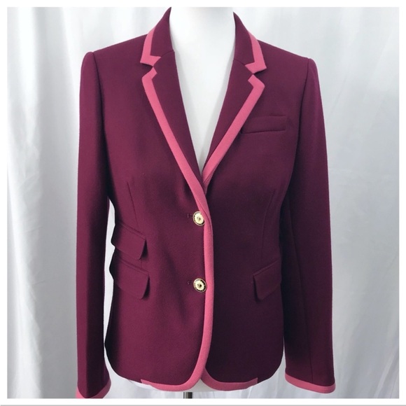 J. Crew Jackets & Blazers - J.Crew Collection schoolboy wool tipped blazer jacket size 4 Tall